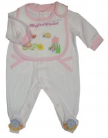 Комбинезон в крапинку со слюнявчиком Little Baby 515