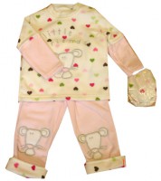 Комплект флисовый (кофта,брюки,пинетки) Wit Collection 711